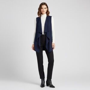 RW&CO blue knitted open vest normcore XS